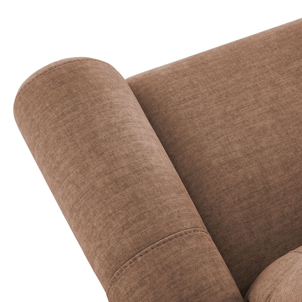 Colorado Armchair in Plush Brown Fabric 5