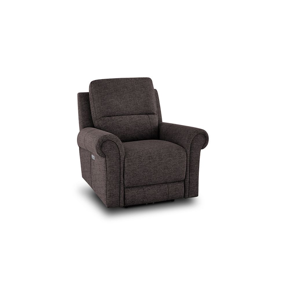 Colorado Electric Recliner Armchair in Andaz Charcoal Fabric 1