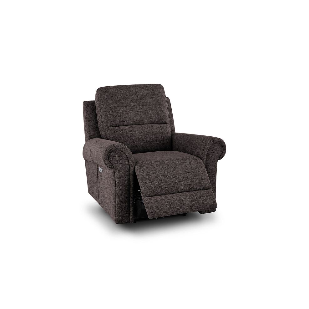 Colorado Electric Recliner Armchair in Andaz Charcoal Fabric 3