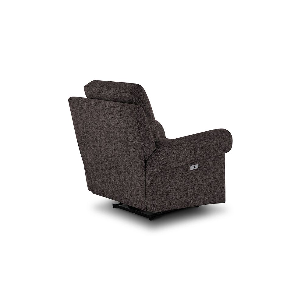 Colorado Electric Recliner Armchair in Andaz Charcoal Fabric 5