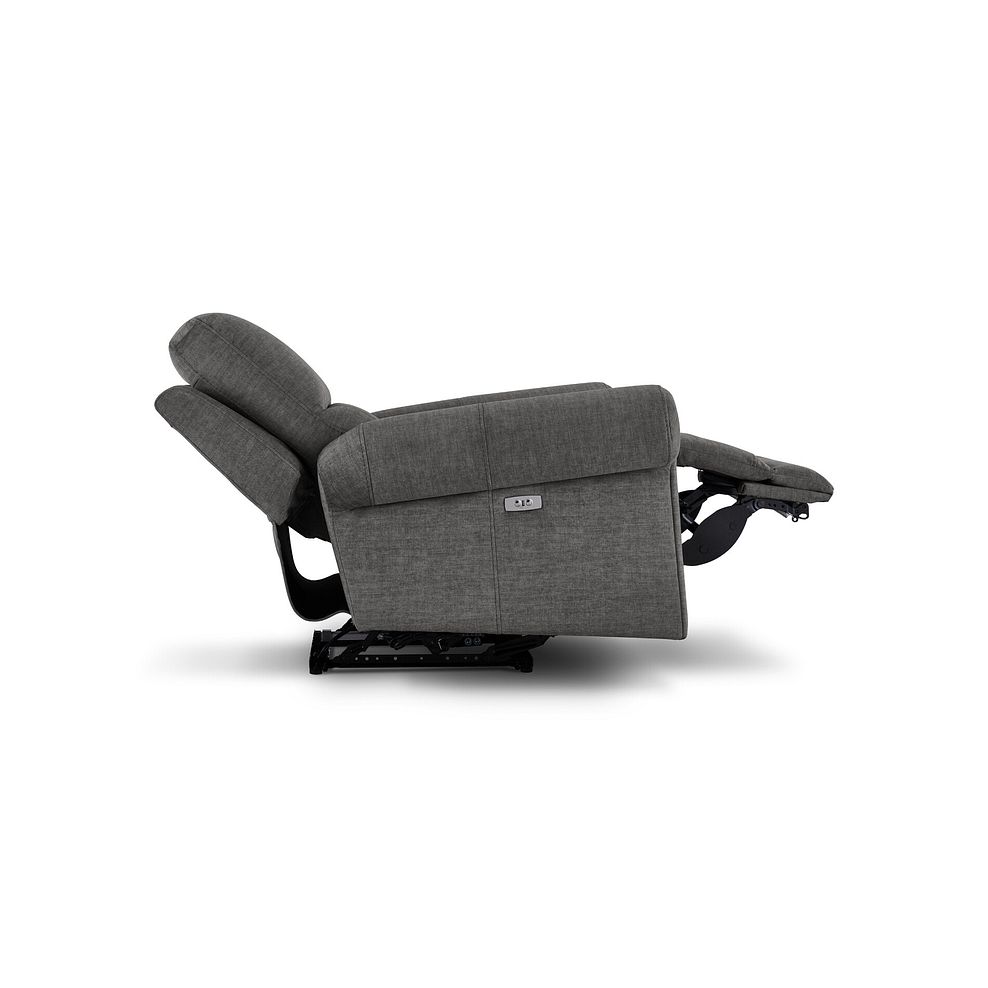Colorado Electric Recliner Armchair in Plush Charcoal Fabric 6