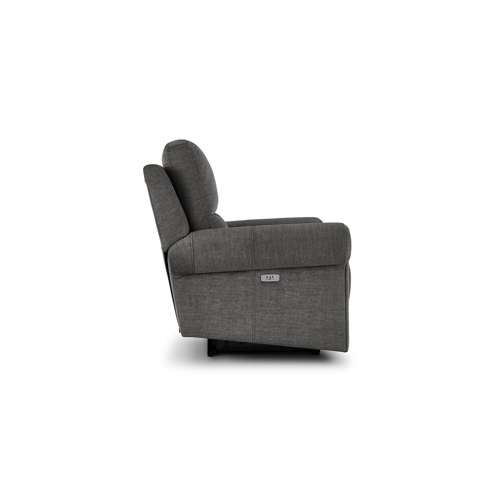 Colorado Electric Recliner Armchair in Plush Charcoal Fabric 7