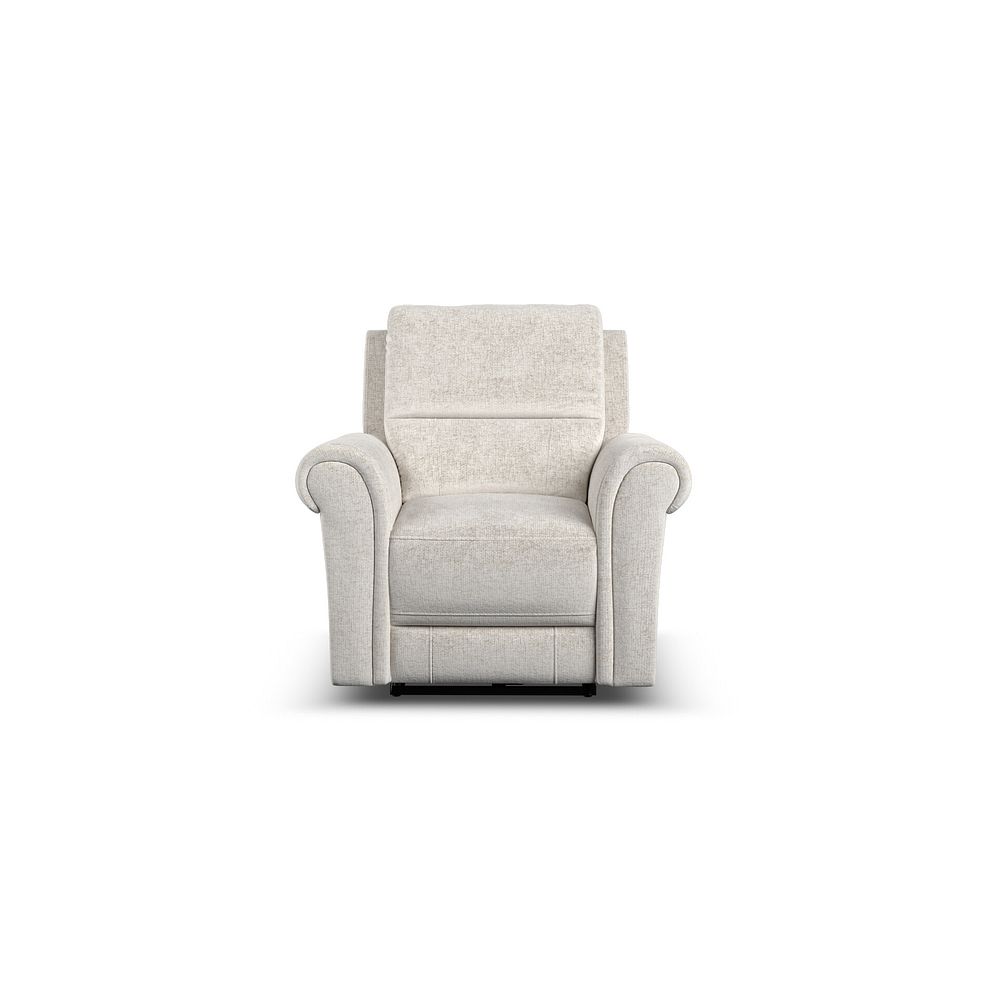 Colorado Electric Recliner Armchair in Hopsack Natural Fabric 4