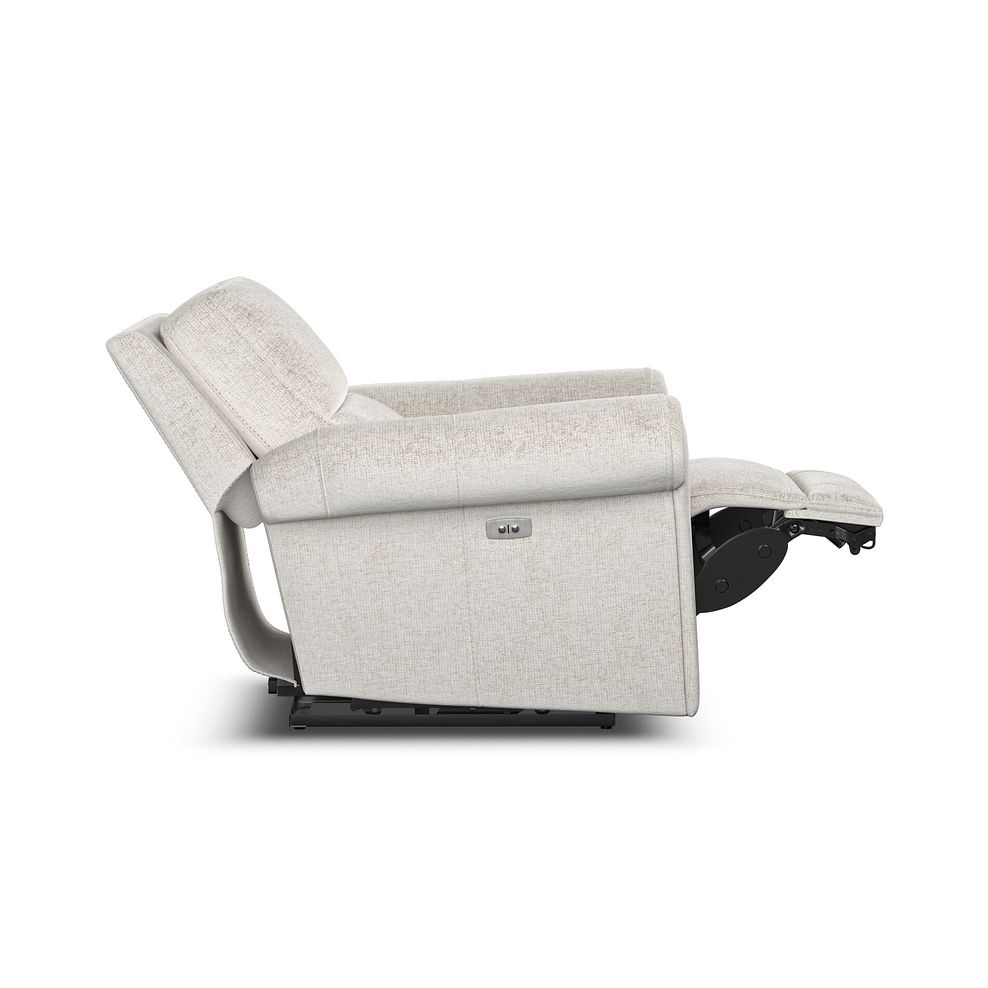 Colorado Electric Recliner Armchair in Hopsack Natural Fabric 7