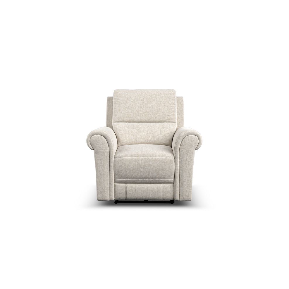 Colorado Electric Recliner Armchair in Hopsack Natural Fabric 4