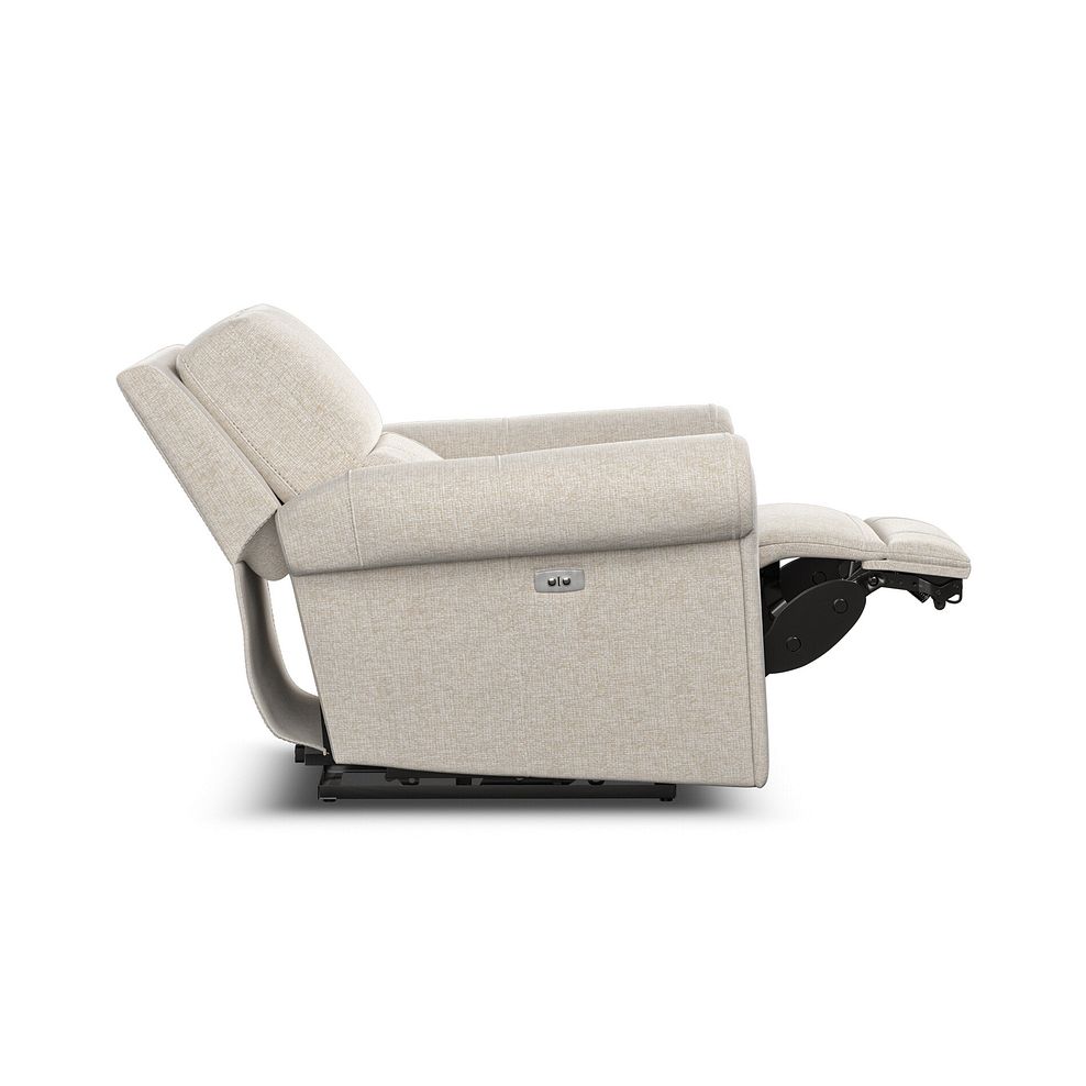 Colorado Electric Recliner Armchair in Hopsack Natural Fabric 7