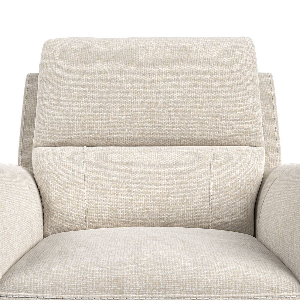 Colorado Electric Recliner Armchair in Hopsack Natural Fabric 8