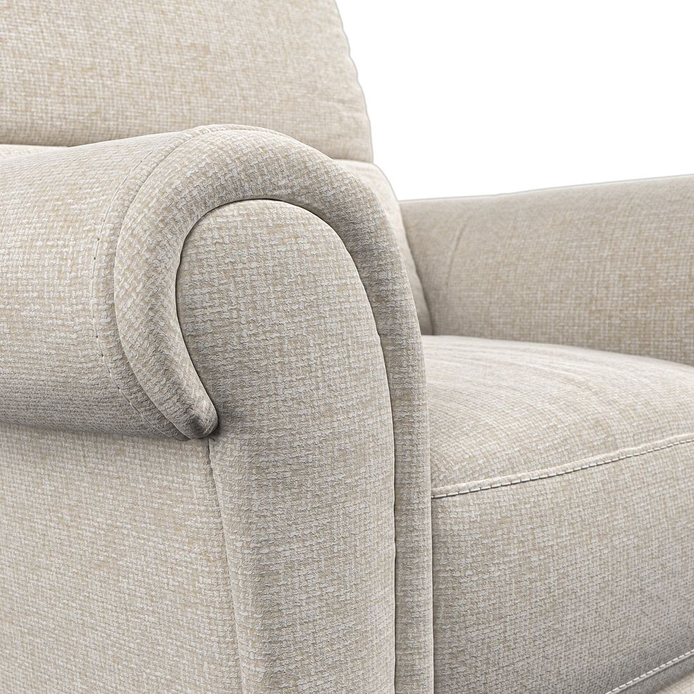 Colorado Electric Recliner Armchair in Hopsack Natural Fabric 9