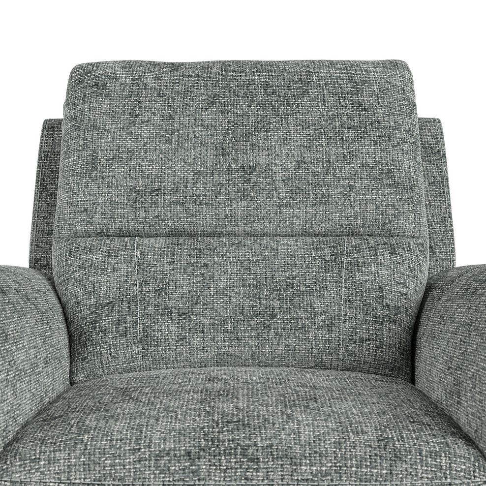 Colorado Electric Recliner Armchair in Hopsack Platinum Fabric 8