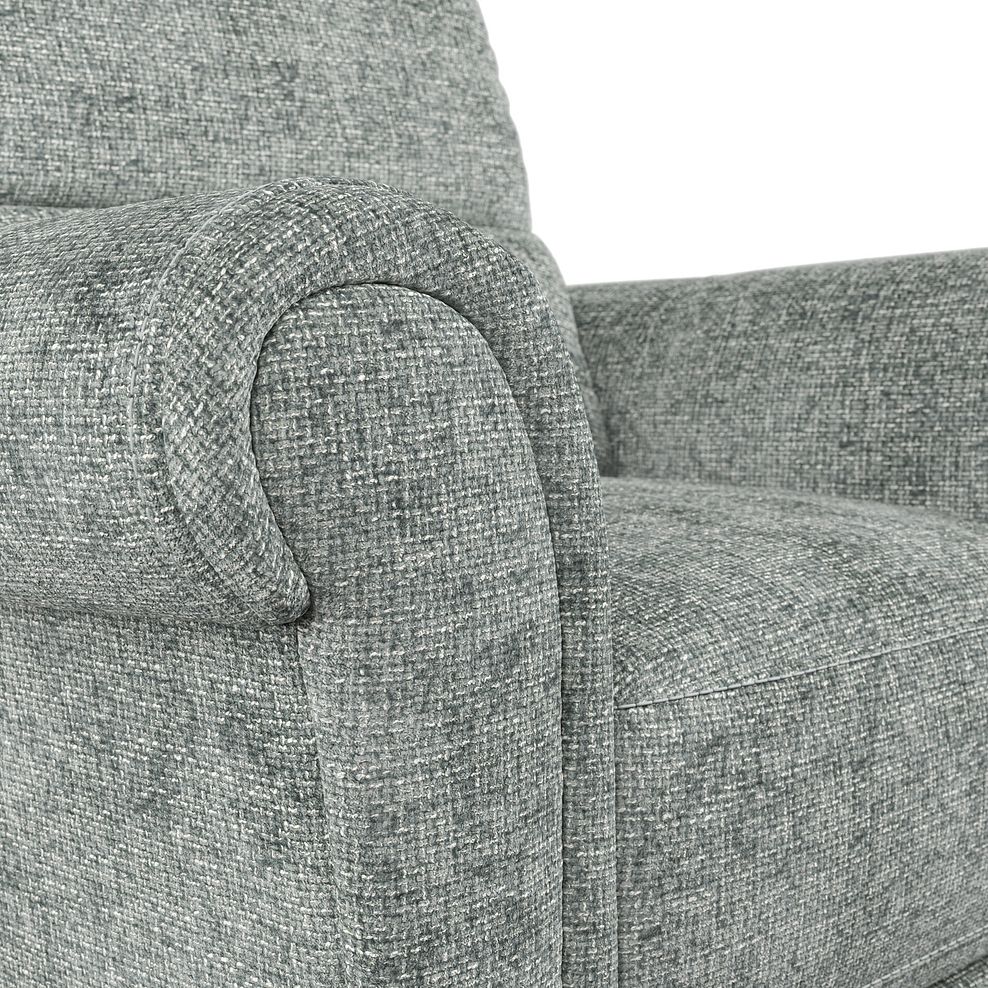 Colorado Electric Recliner Armchair in Hopsack Platinum Fabric 9
