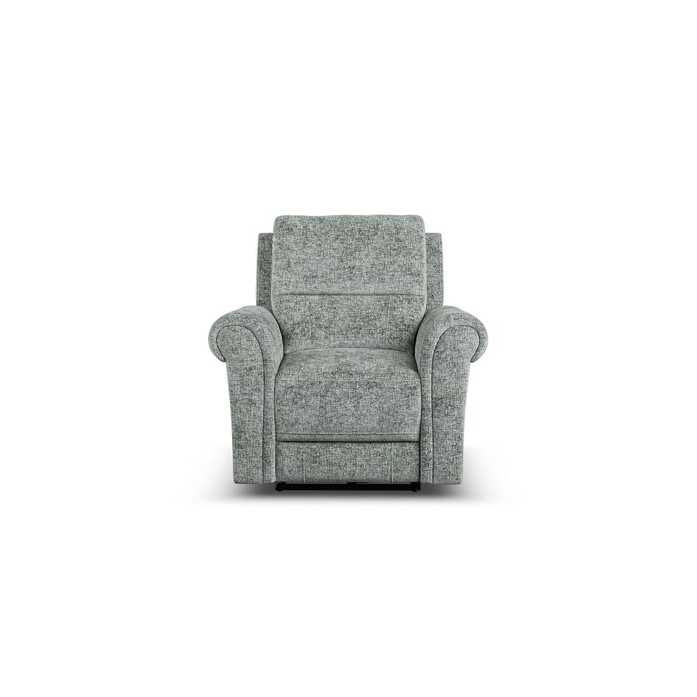 Colorado Electric Recliner Armchair in Hopsack Platinum Fabric 6