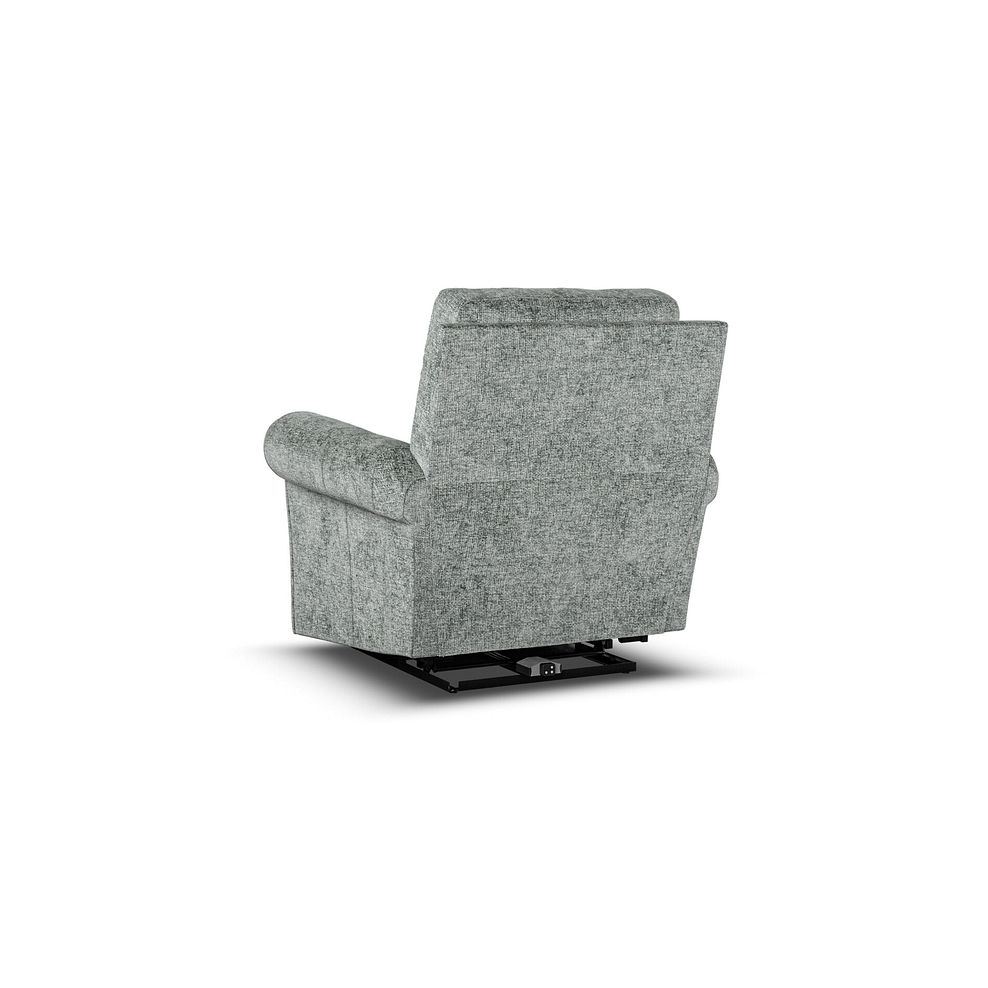 Colorado Electric Recliner Armchair in Hopsack Platinum Fabric 7