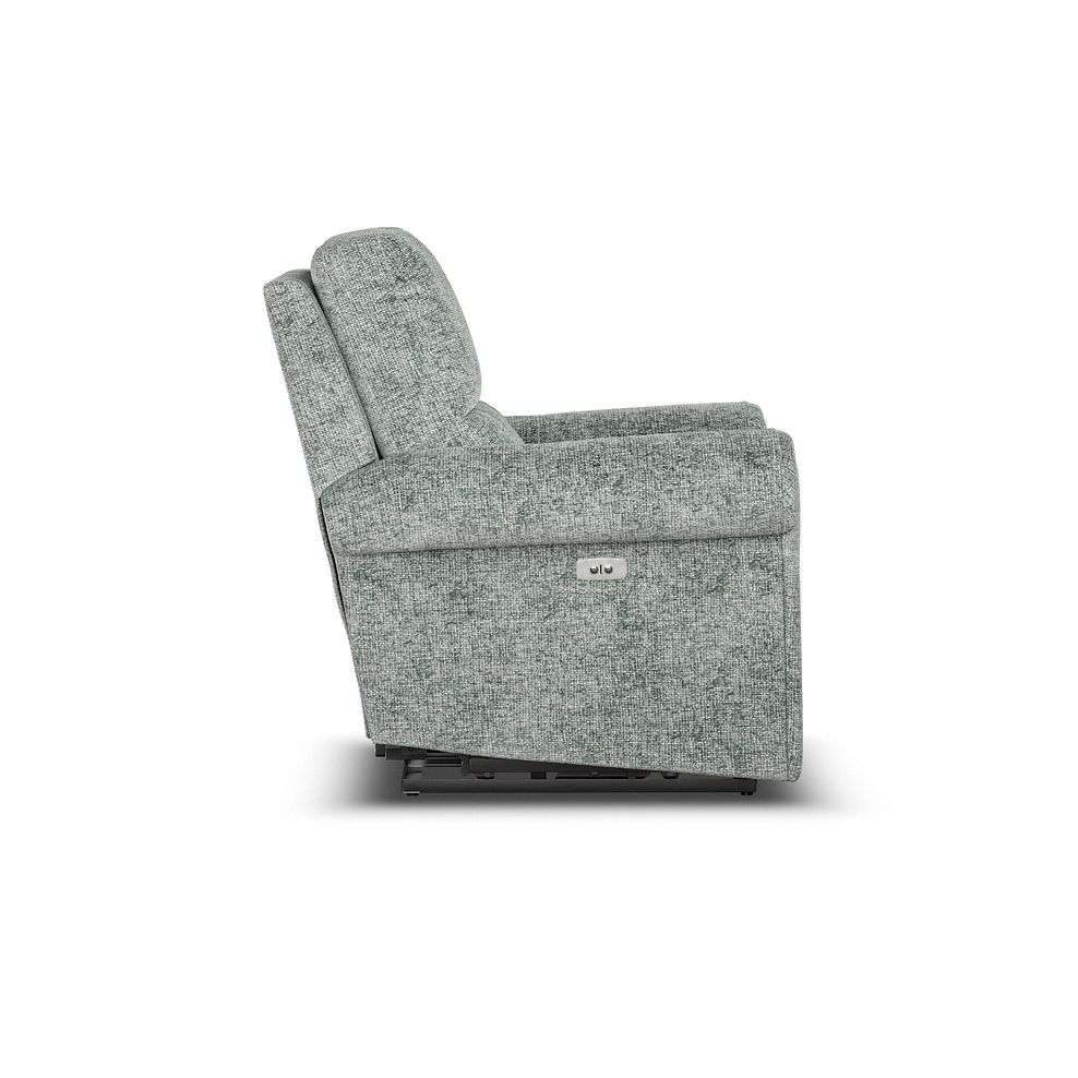 Colorado Electric Recliner Armchair in Hopsack Platinum Fabric 4