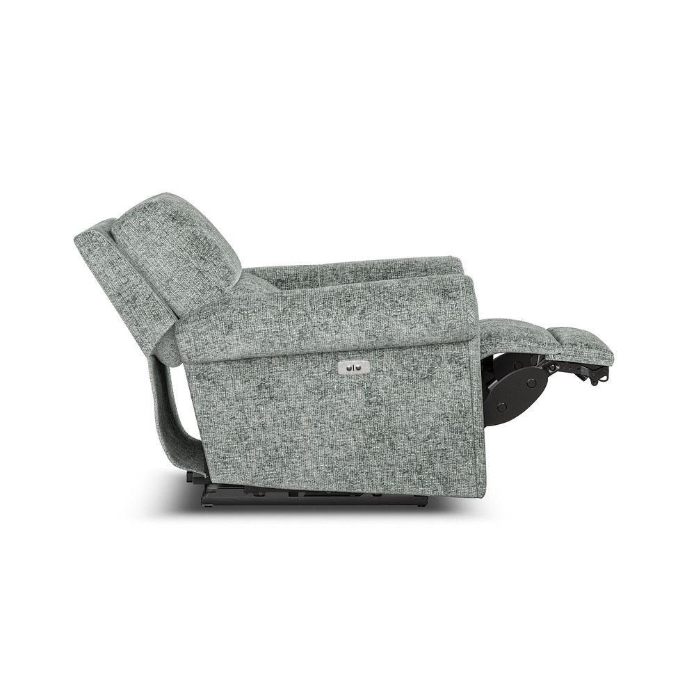 Colorado Electric Recliner Armchair in Hopsack Platinum Fabric 5