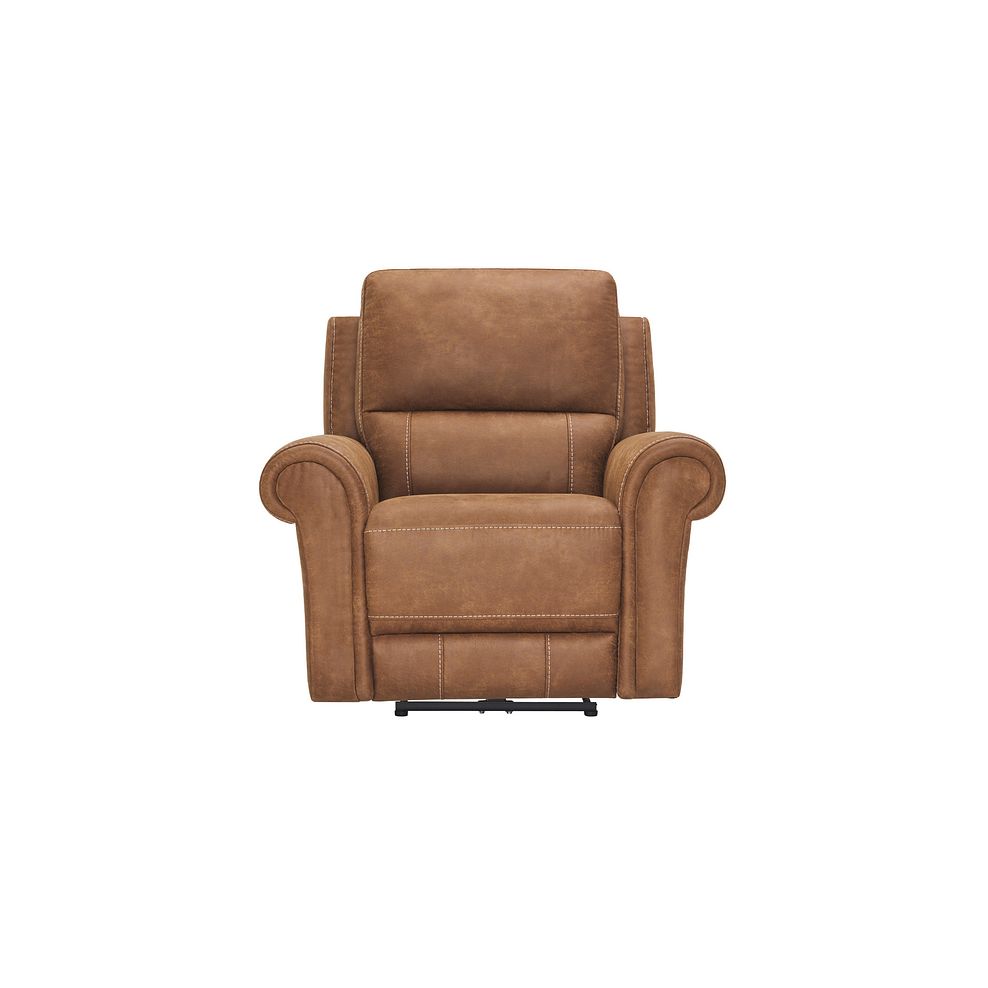 Colorado Electric Recliner Armchair in Ranch Brown Fabric Thumbnail 2