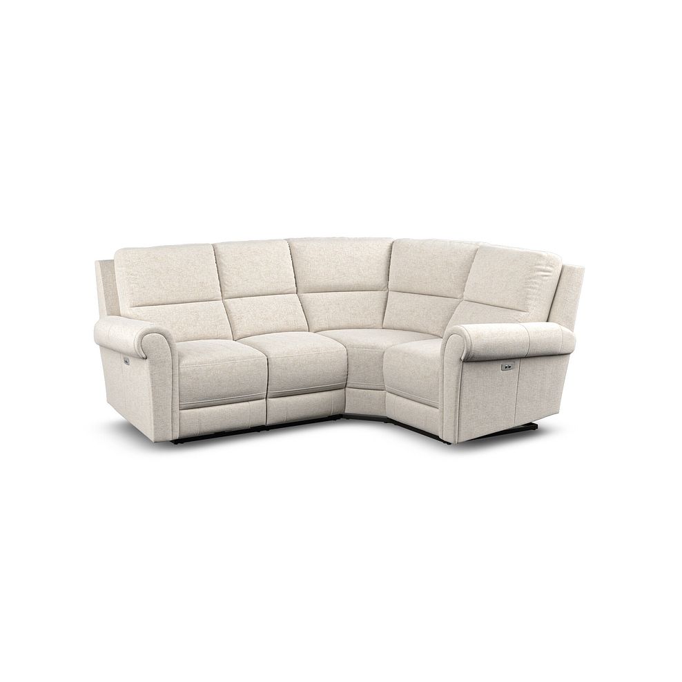 Colorado Electric Reclining Left Hand Modular Group 2 in Hopsack Natural Fabric 1