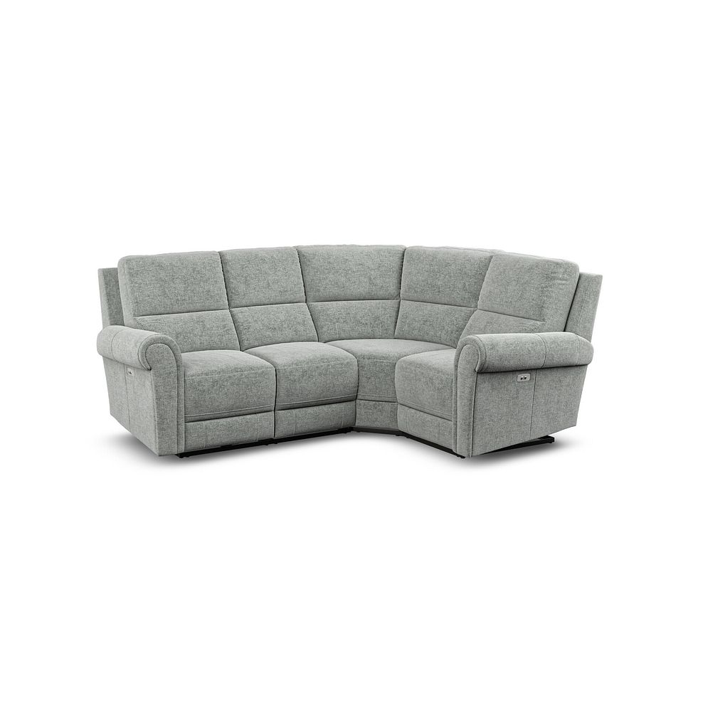Colorado Electric Reclining Left Hand Modular Group 2 in Hopsack Platinum Fabric 1