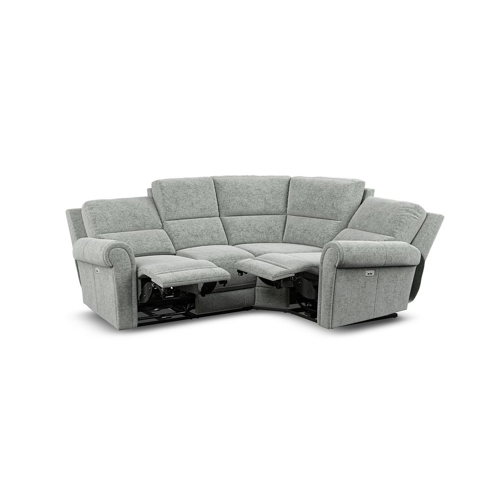 Colorado Electric Reclining Left Hand Modular Group 2 in Hopsack Platinum Fabric 4