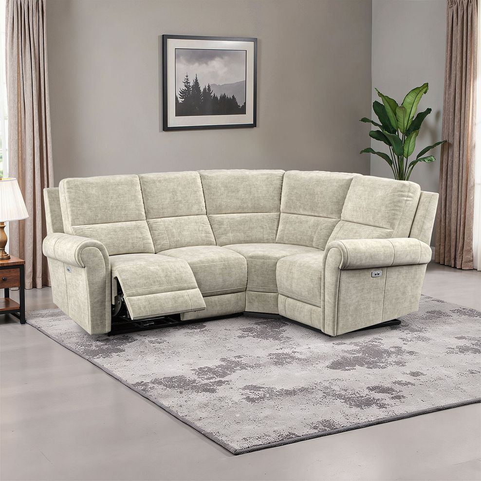 Colorado Electric Reclining Left Hand Modular Group 2 in Plush Beige Fabric 1