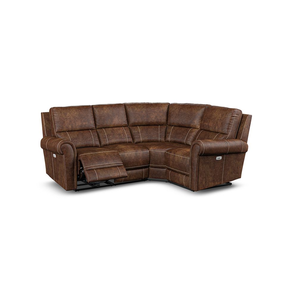 Colorado Electric Reclining Left Hand Modular Group 2 in Ranch Dark Brown Fabric 2