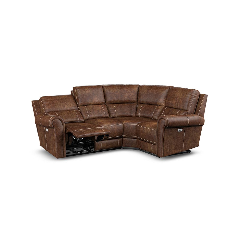 Colorado Electric Reclining Left Hand Modular Group 2 in Ranch Dark Brown Fabric 3