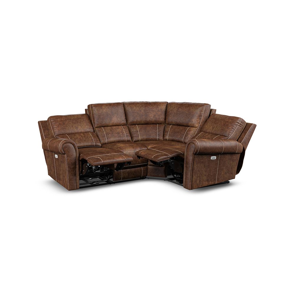Colorado Electric Reclining Left Hand Modular Group 2 in Ranch Dark Brown Fabric 4