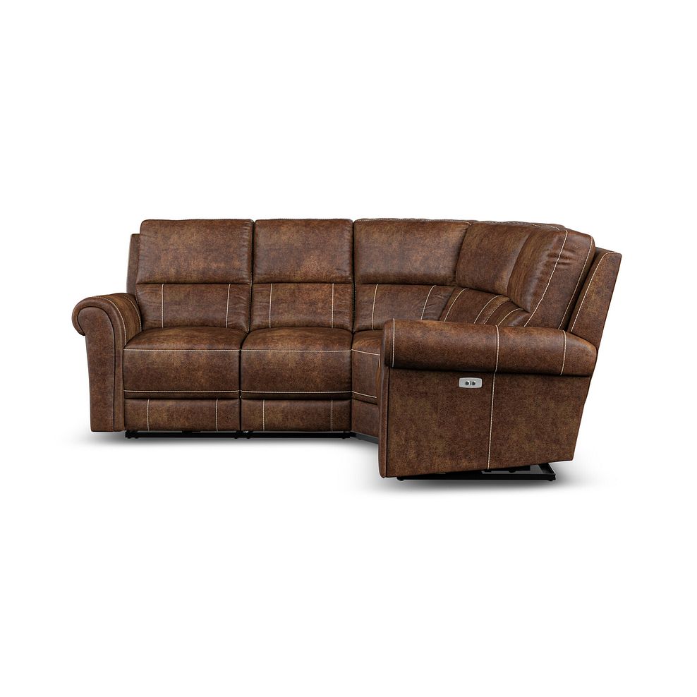Colorado Electric Reclining Left Hand Modular Group 2 in Ranch Dark Brown Fabric 5