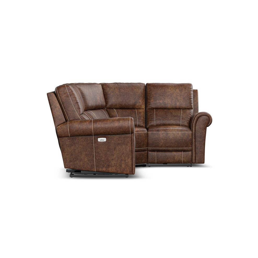 Colorado Electric Reclining Left Hand Modular Group 2 in Ranch Dark Brown Fabric 7