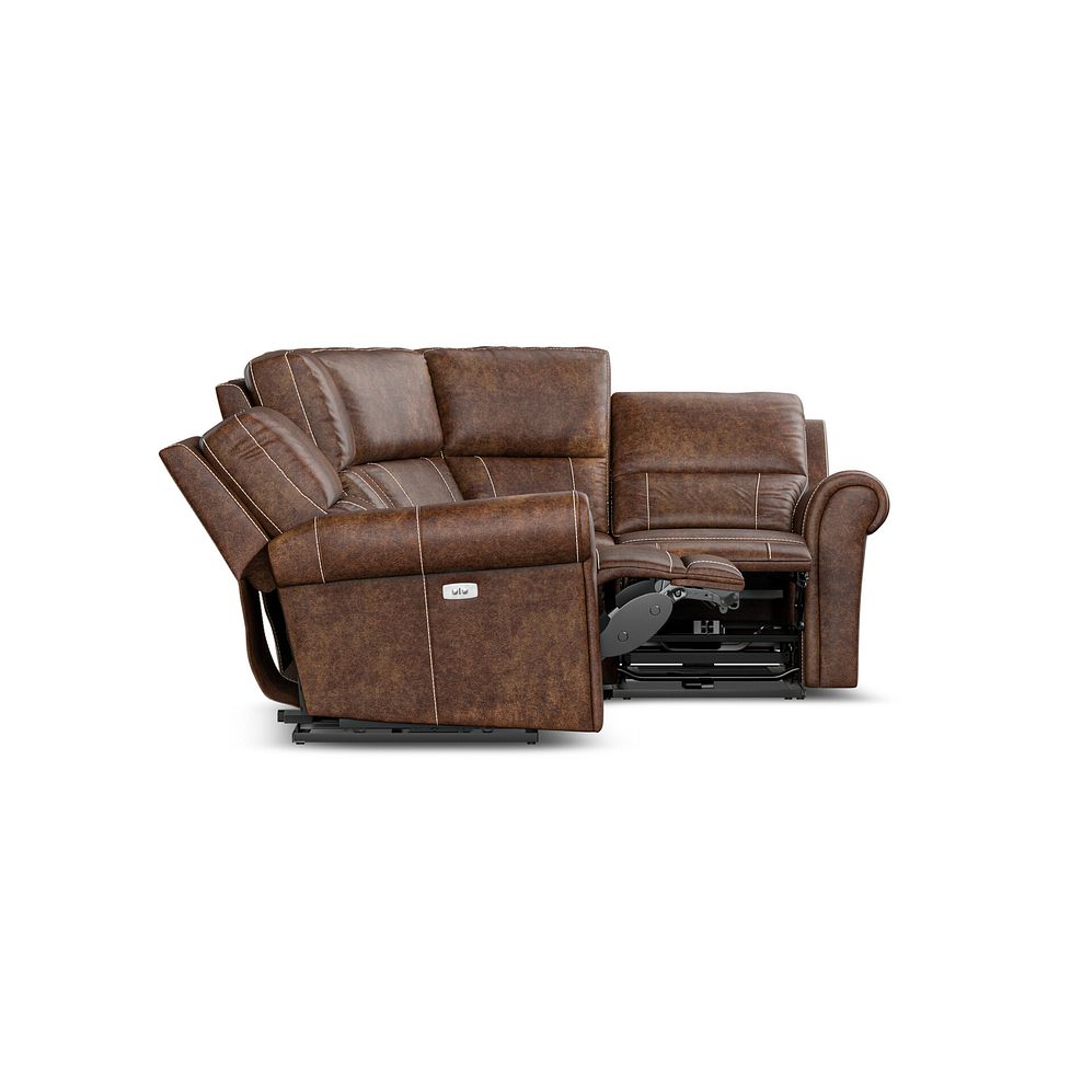 Colorado Electric Reclining Left Hand Modular Group 2 in Ranch Dark Brown Fabric 8