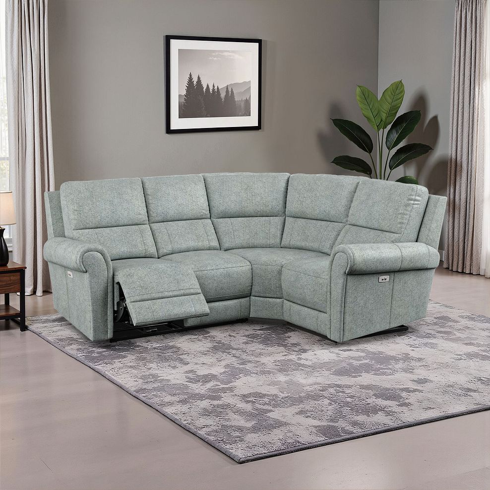 Colorado Electric Reclining Left Hand Modular Group 2 in Santos Steel Fabric 1