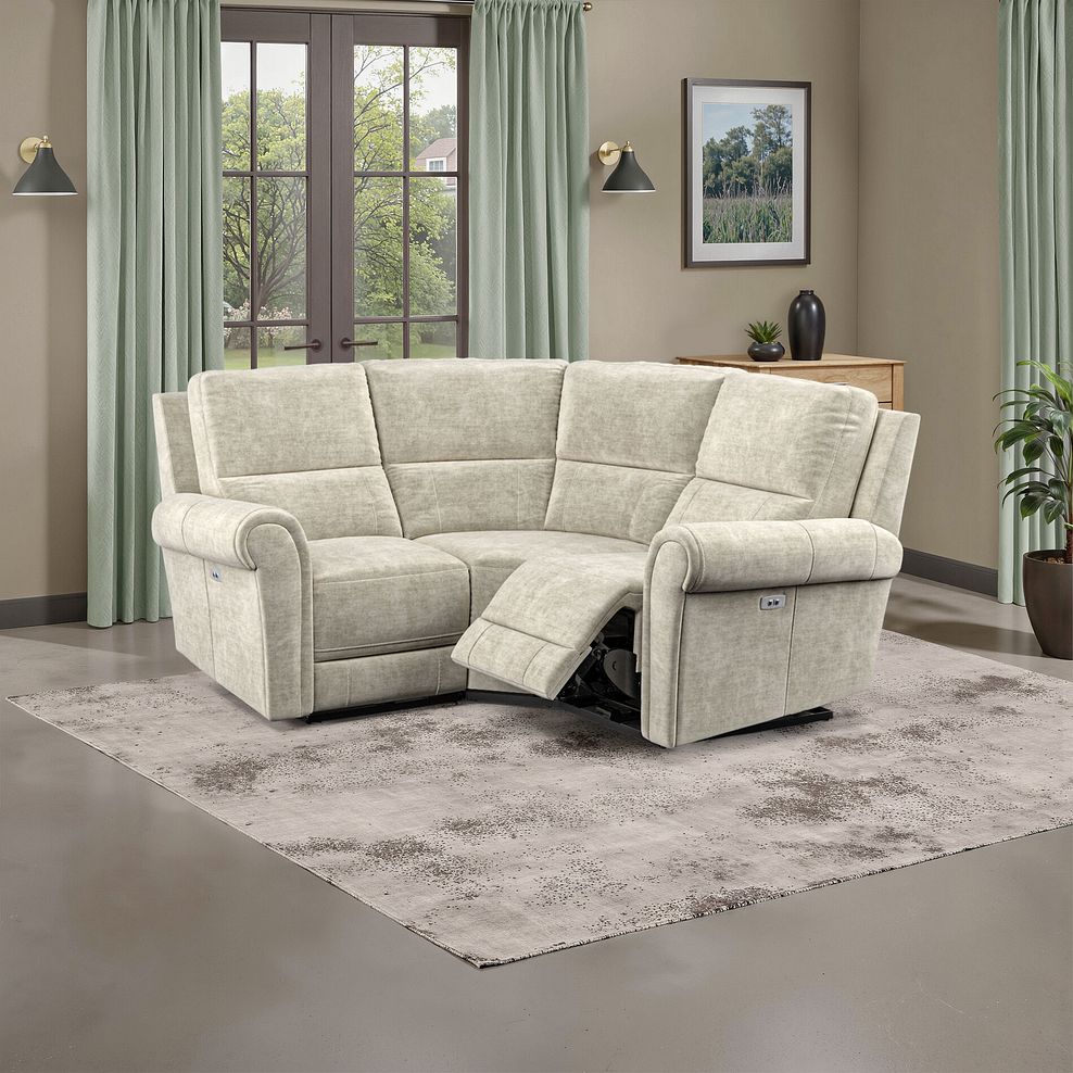 Colorado Electric Reclining Modular Group 1 in Plush Beige Fabric 1