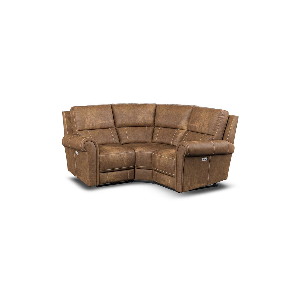 Colorado Electric Reclining Modular Group 1 in Ranch Brown Fabric 1