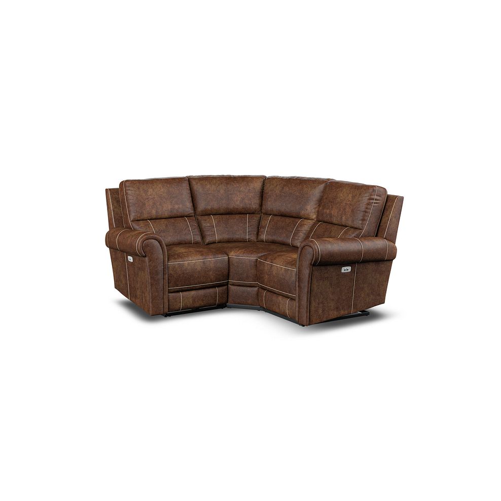 Colorado Electric Reclining Modular Group 1 in Ranch Dark Brown Fabric 1