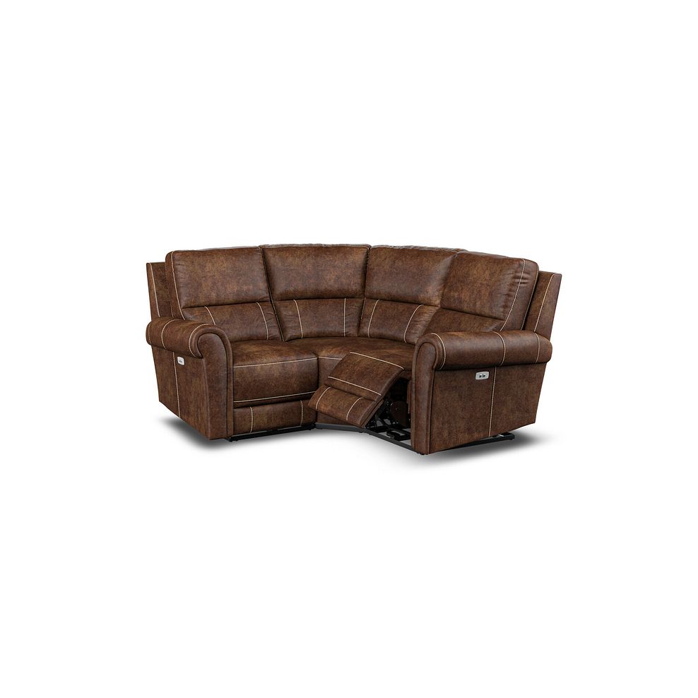 Colorado Electric Reclining Modular Group 1 in Ranch Dark Brown Fabric 2