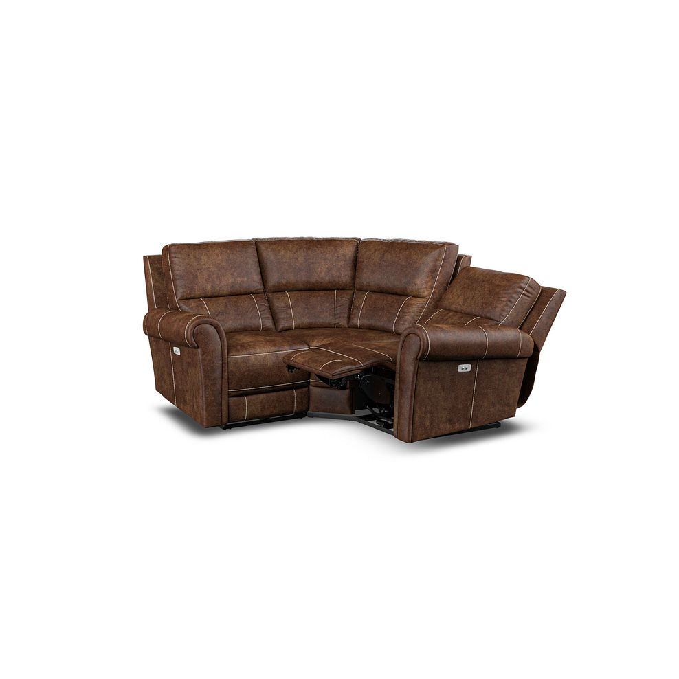 Colorado Electric Reclining Modular Group 1 in Ranch Dark Brown Fabric 3