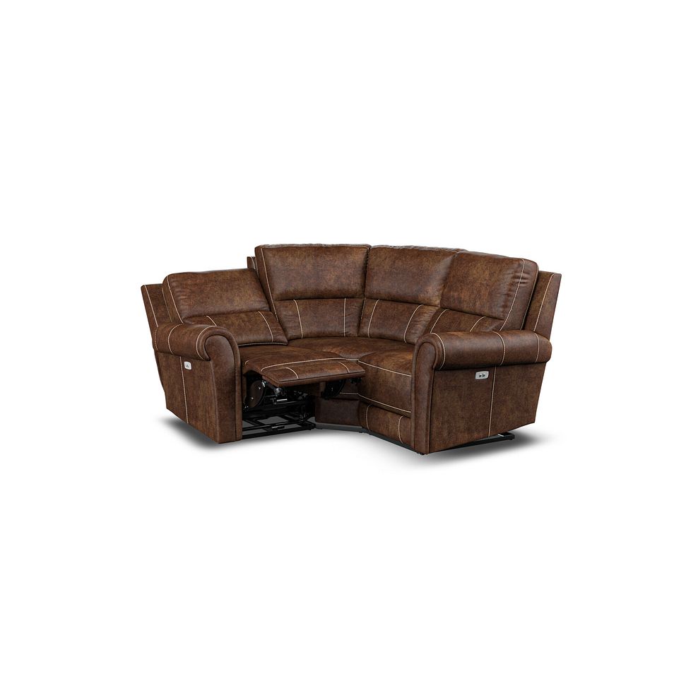 Colorado Electric Reclining Modular Group 1 in Ranch Dark Brown Fabric 5