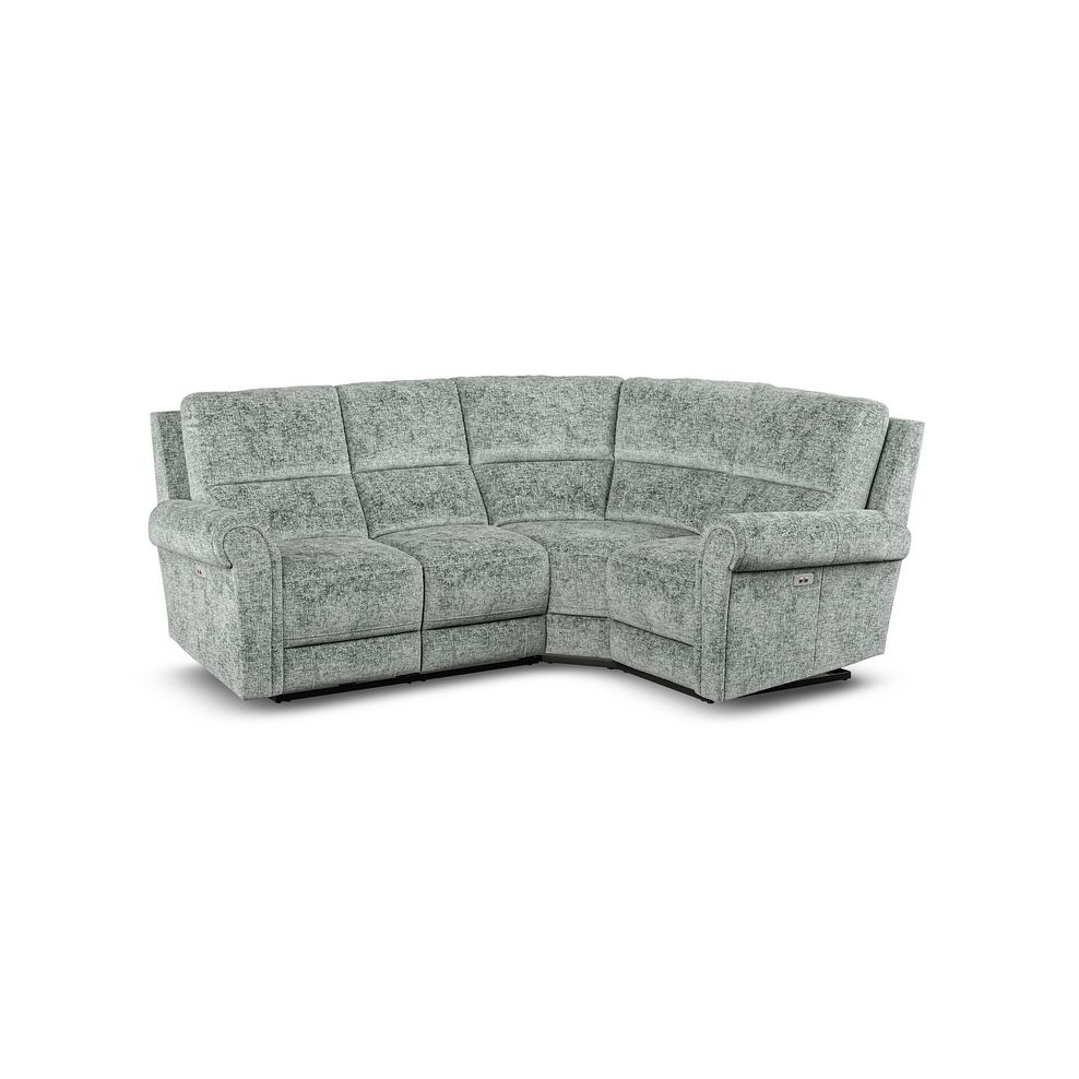 Colorado Electric Reclining Left Hand Modular Group 2 in Hopsack Platinum Fabric 1