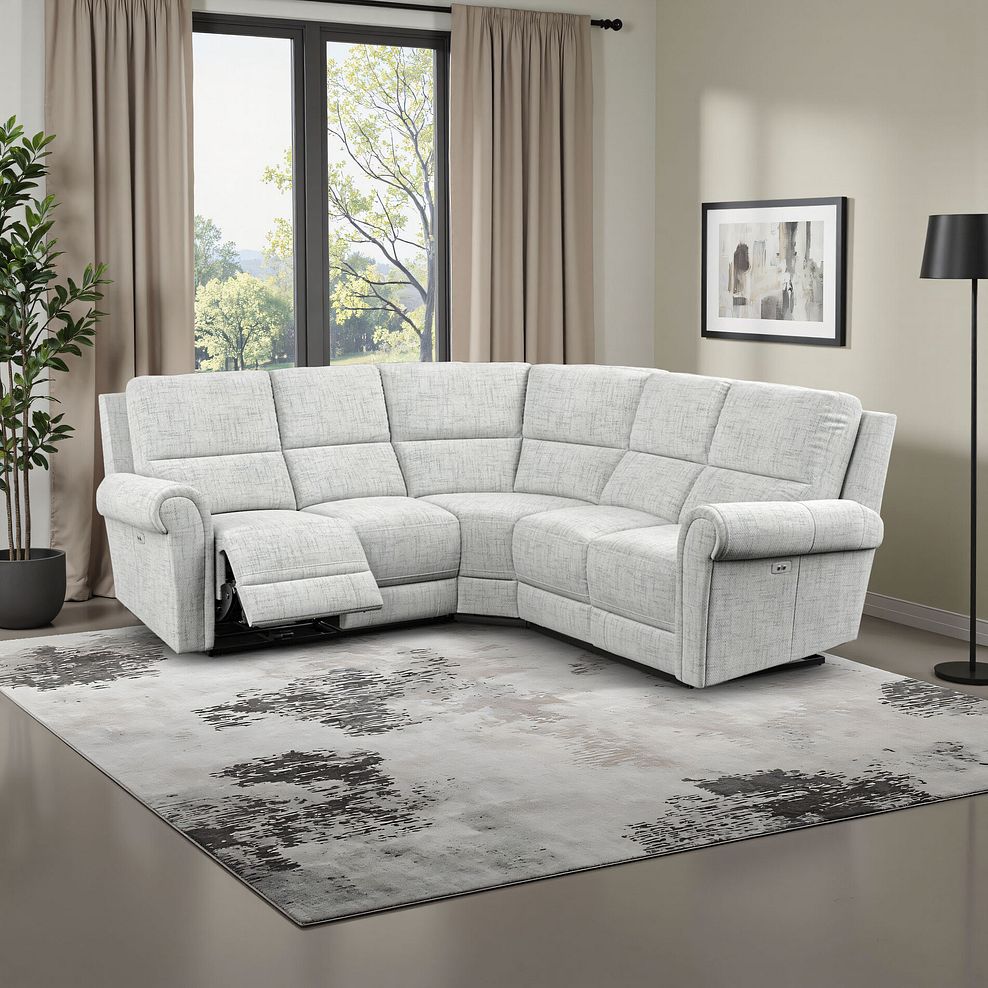 Colorado Electric Reclining Modular Group 3 in Keswick Dove  Fabric 1