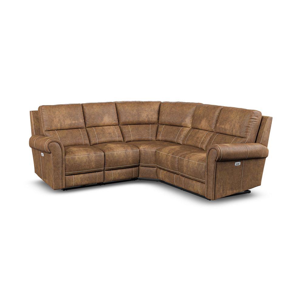Colorado Electric Reclining Modular Group 3 in Ranch Brown Fabric 1