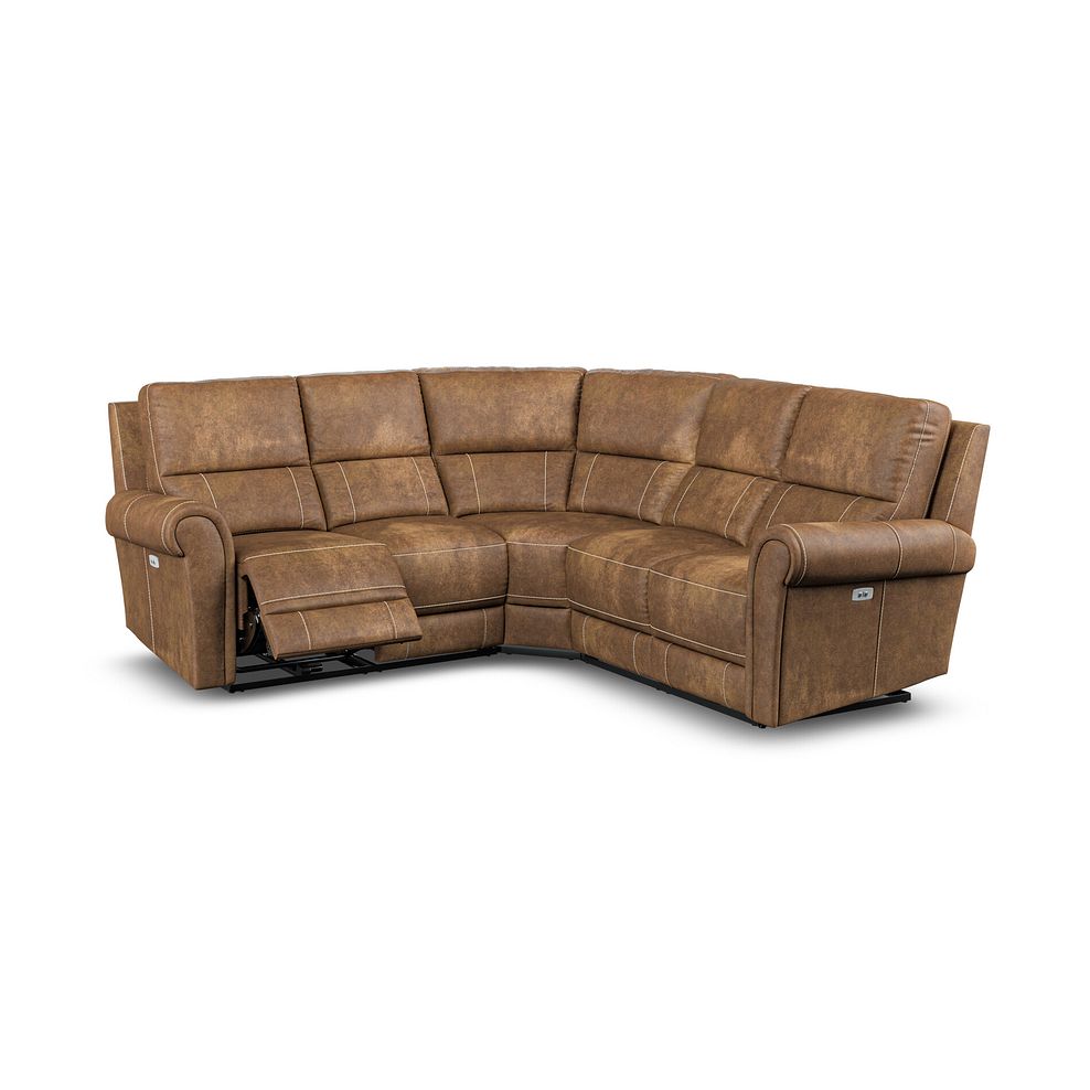 Colorado Electric Reclining Modular Group 3 in Ranch Brown Fabric 2