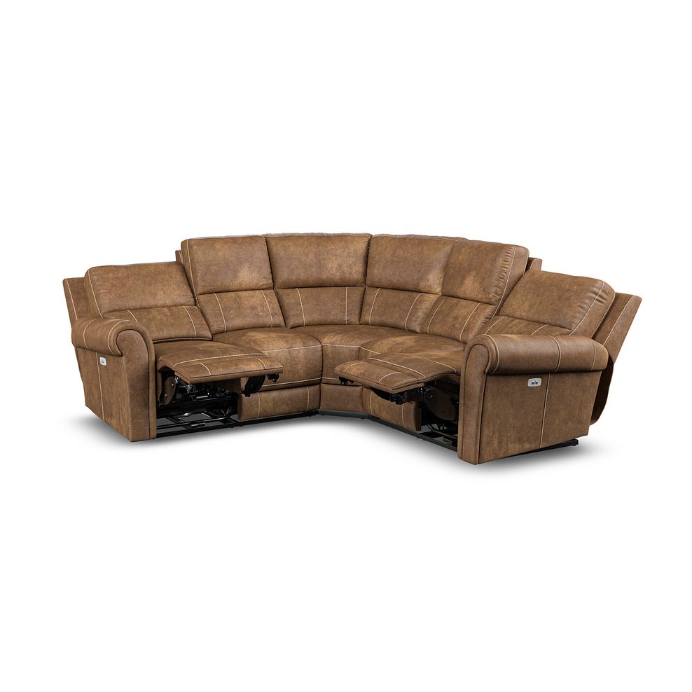 Colorado Electric Reclining Modular Group 3 in Ranch Brown Fabric 4