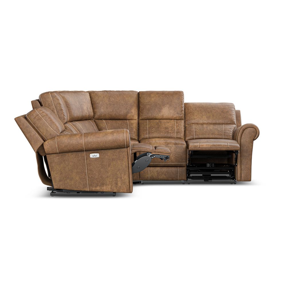 Colorado Electric Reclining Modular Group 3 in Ranch Brown Fabric 8