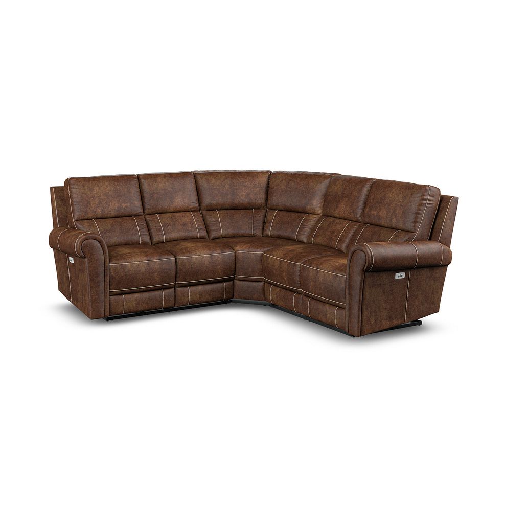 Colorado Electric Reclining Modular Group 3 in Ranch Dark Brown Fabric 2