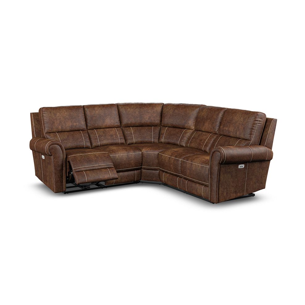 Colorado Electric Reclining Modular Group 3 in Ranch Dark Brown Fabric 3