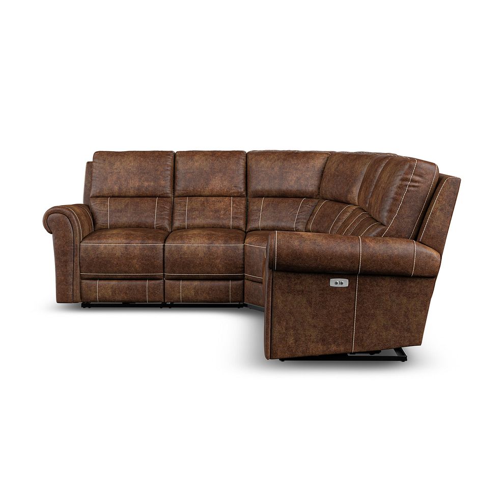 Colorado Electric Reclining Modular Group 3 in Ranch Dark Brown Fabric 6
