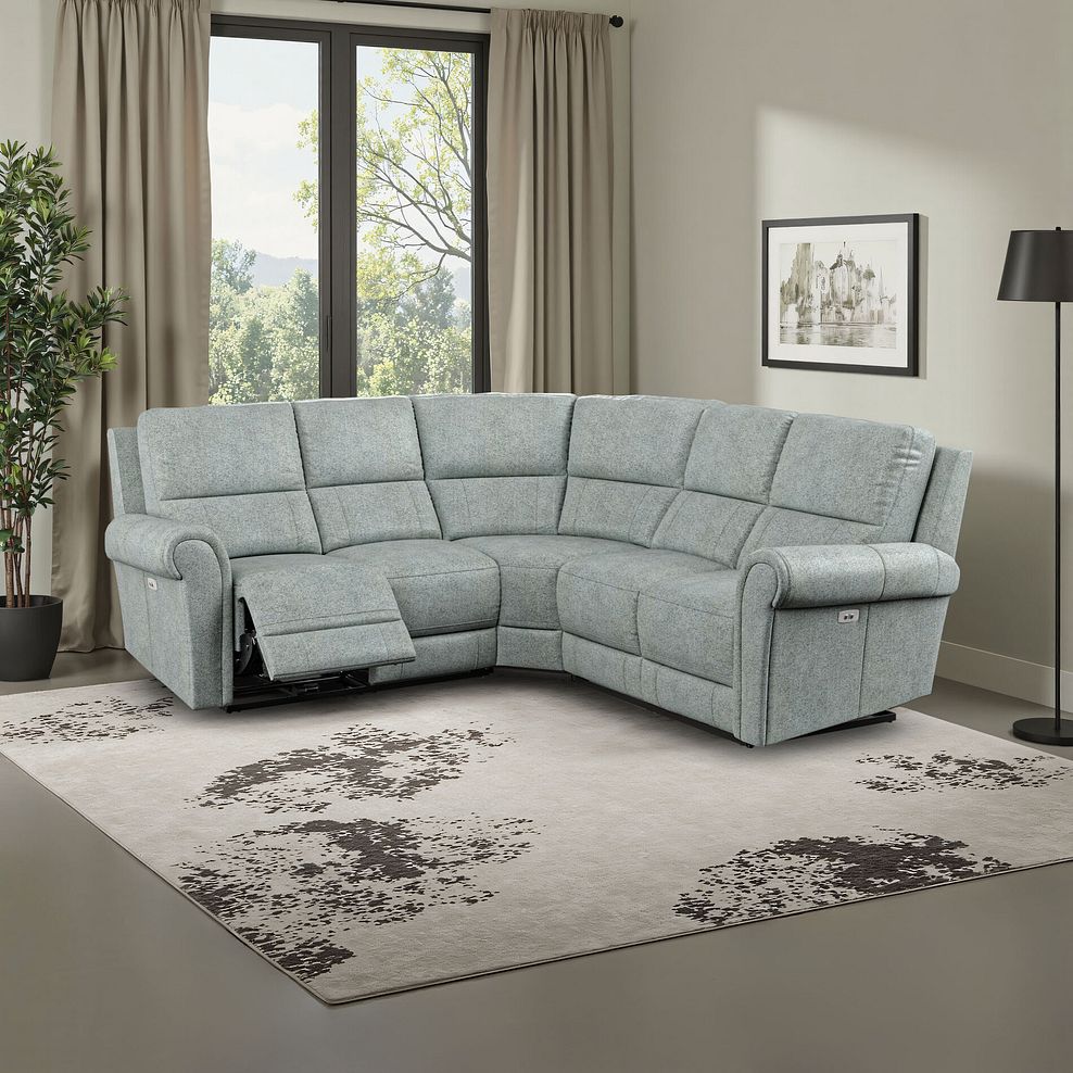 Colorado Electric Reclining Modular Group 3 in Santos Steel Fabric 1
