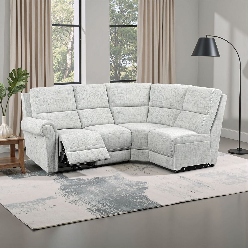 Colorado Electric Reclining Modular Group 4 in Keswick Dove Fabric 1