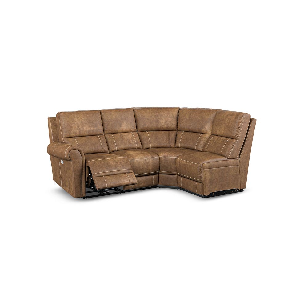 Colorado Electric Reclining Modular Group 4 in Ranch Brown Fabric 3