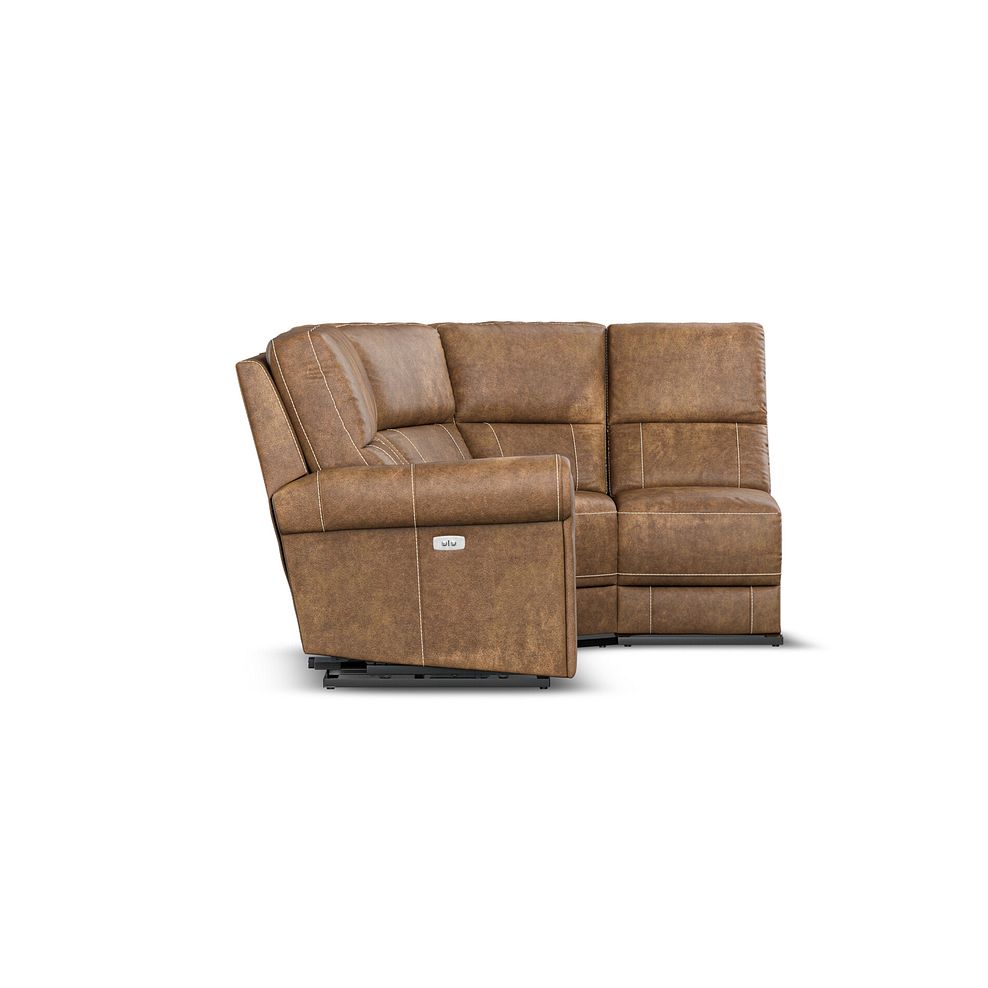Colorado Electric Reclining Modular Group 4 in Ranch Brown Fabric 7
