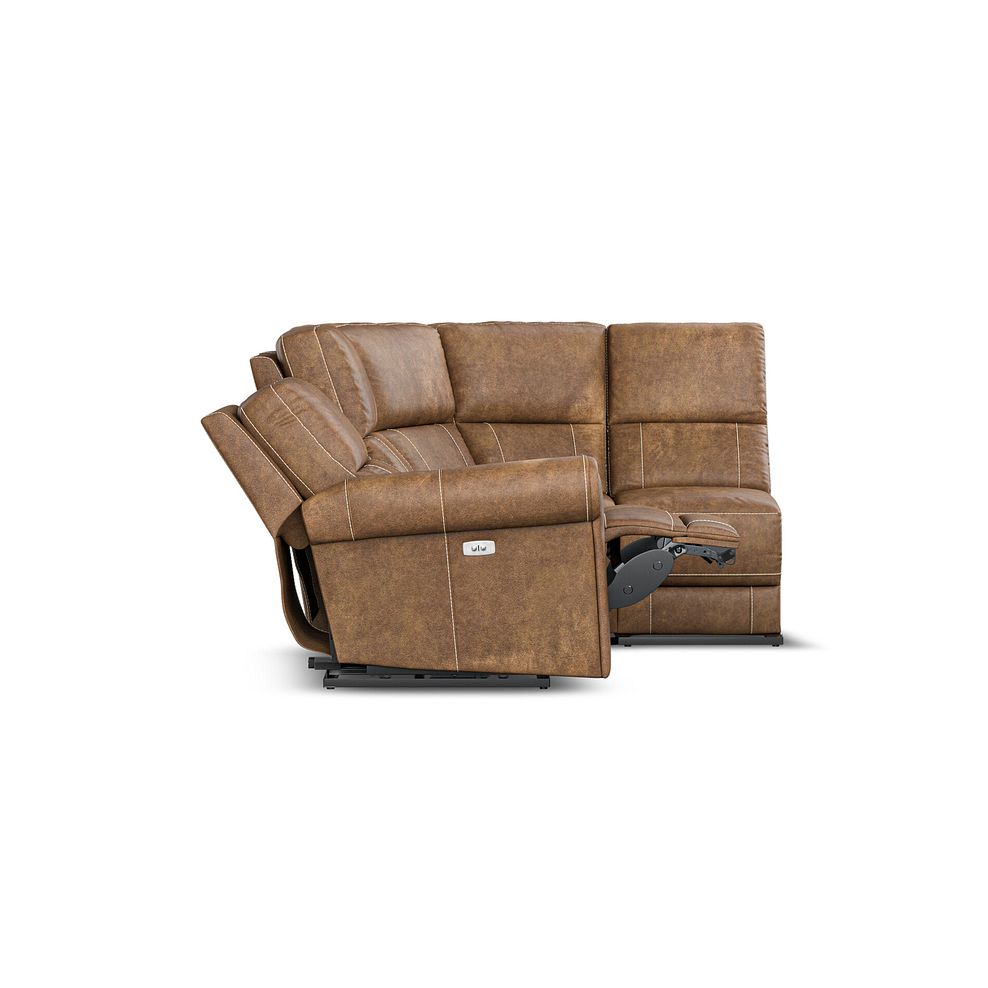 Colorado Electric Reclining Modular Group 4 in Ranch Brown Fabric 8